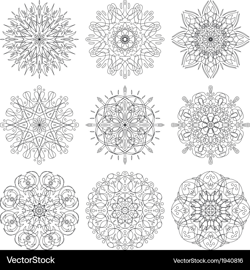 Abstract pattern set Vector Image