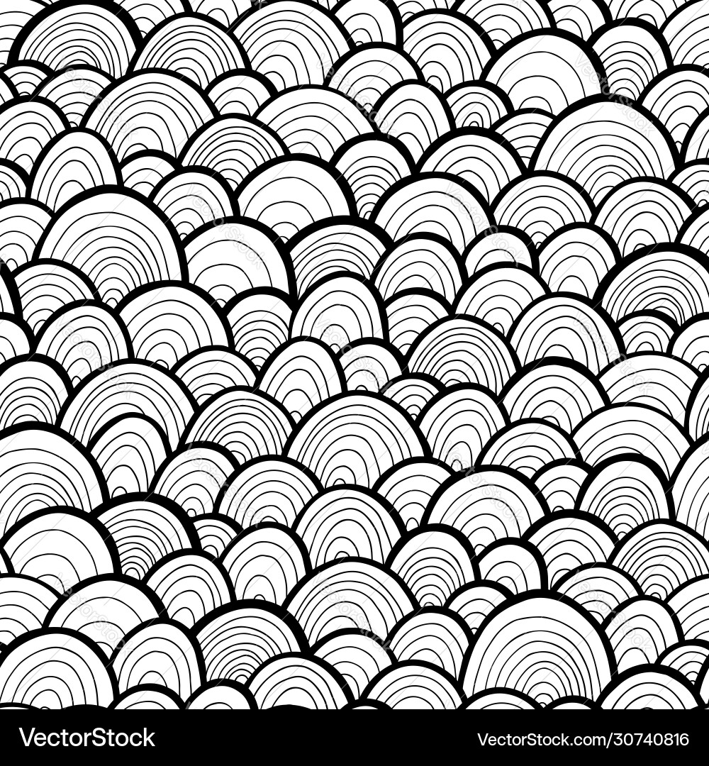 Abstract seamless pattern with hand drawn waves Abstract seamless pattern with hand drawn waves vector image