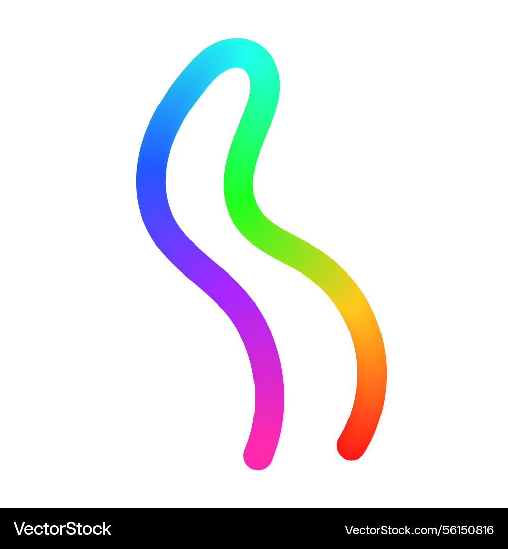 Abstract wavy lines with colorful gradient ribbon Abstract wavy lines with colorful gradient ribbon vector image