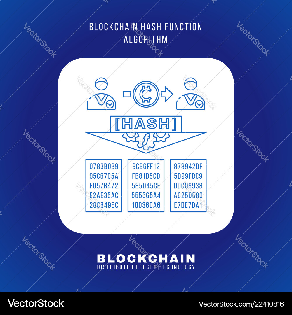 Blockchain distributed ledger technology vector image