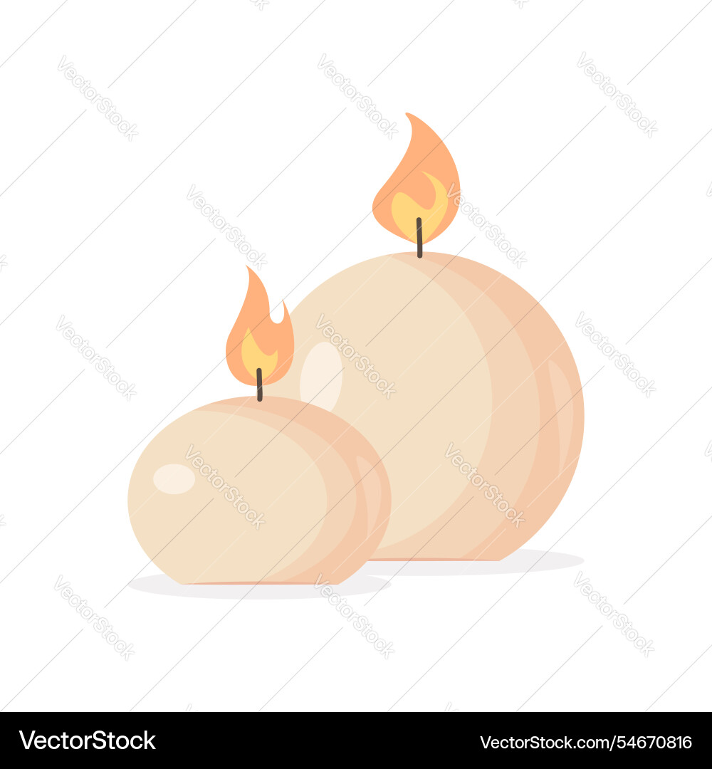 Burning candle icon in flat style Burning candle icon in flat style vector image