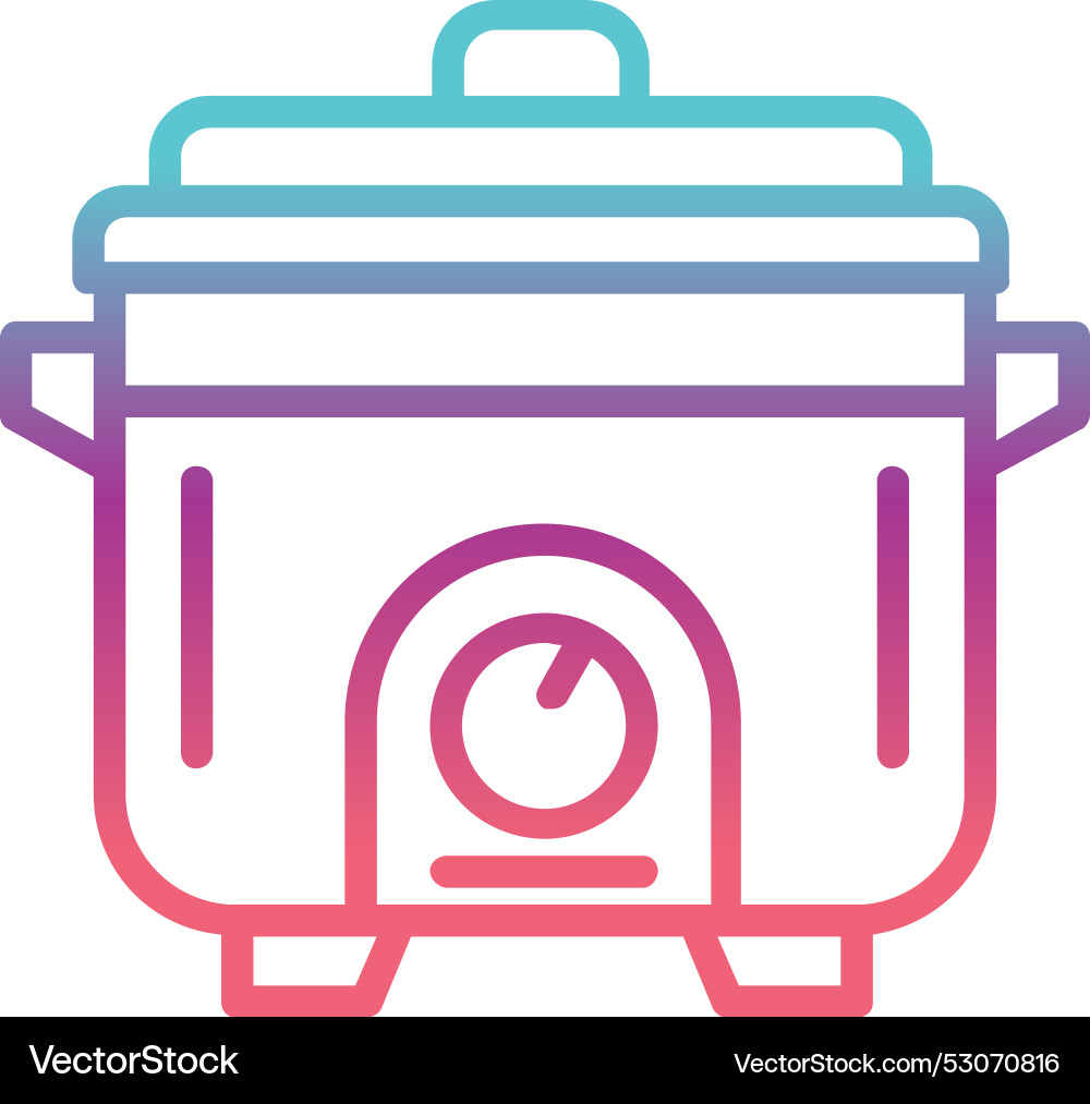 Cooker line gradient design Vector Image