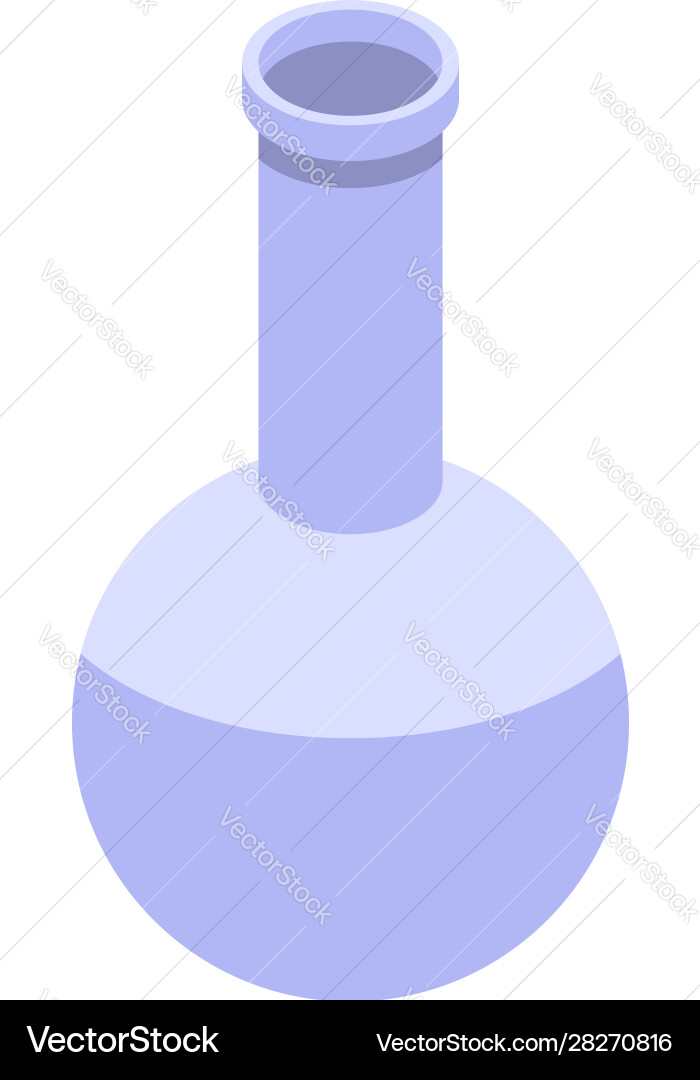 Flask icon isometric style Flask icon isometric style Vector Image