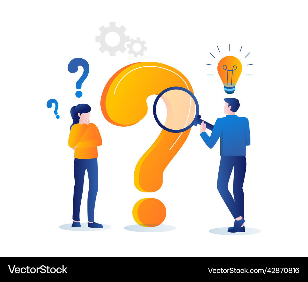 Get ideas and answers to questions Get ideas and answers to questions vector image