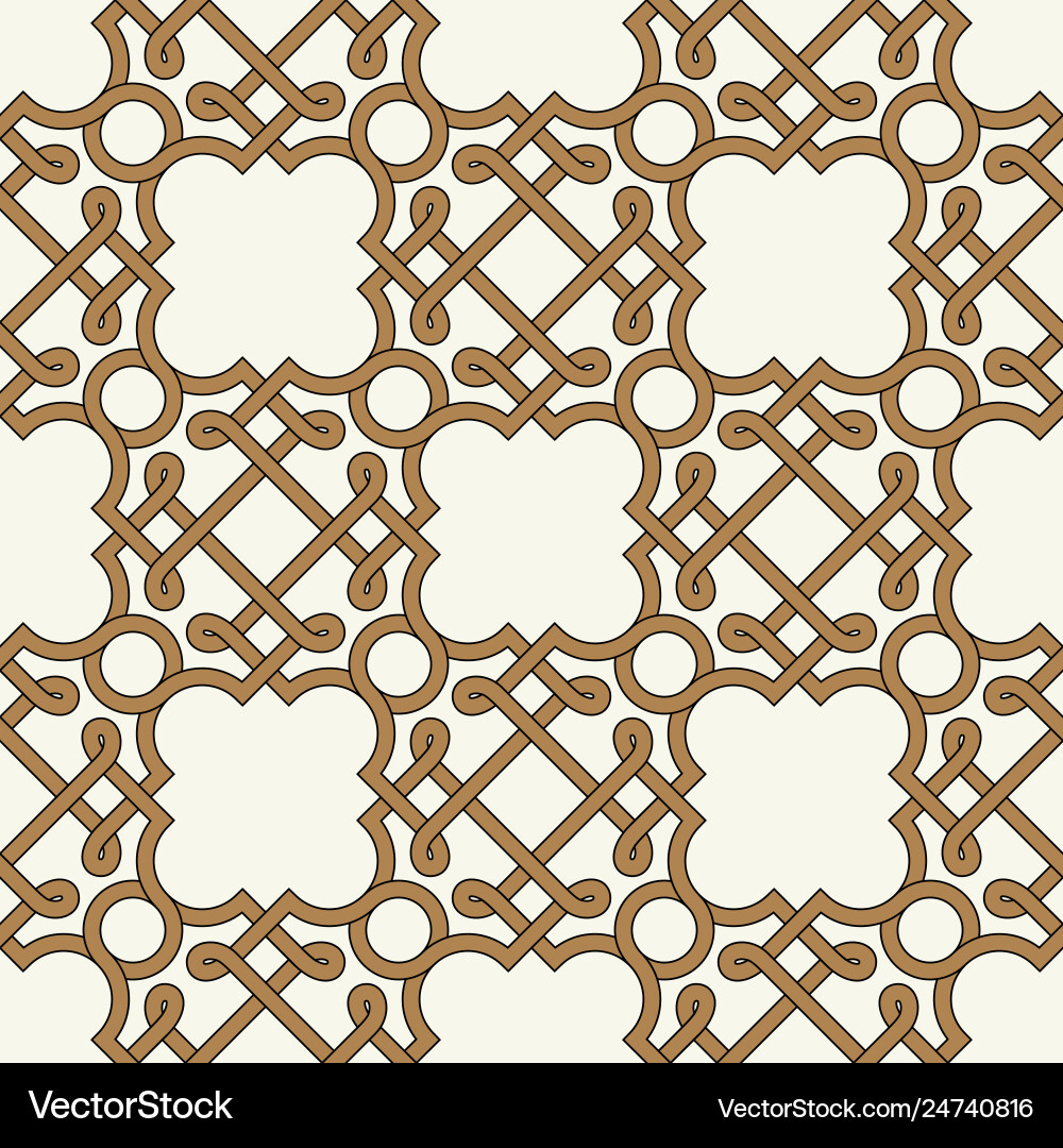 Gorgeous seamless pattern from tiles and border vector image