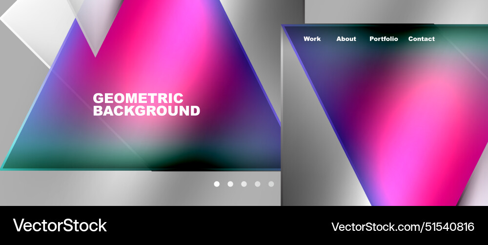 Gradient triangle geometric minimal wallpaper Vector Image