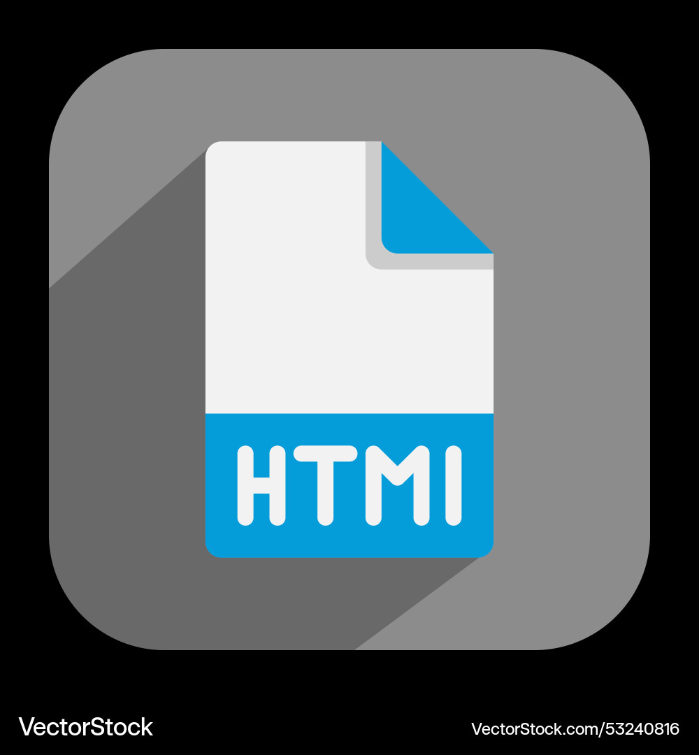 Html document file type flat icons extension Html document file type flat icons extension vector image