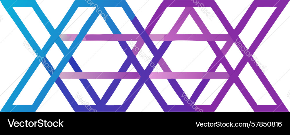 Interlocking hexagonal geometric mesh pattern vector image