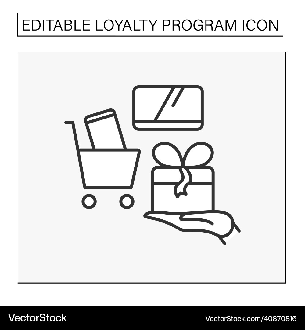 Loyalty program line icon Loyalty program line icon vector image