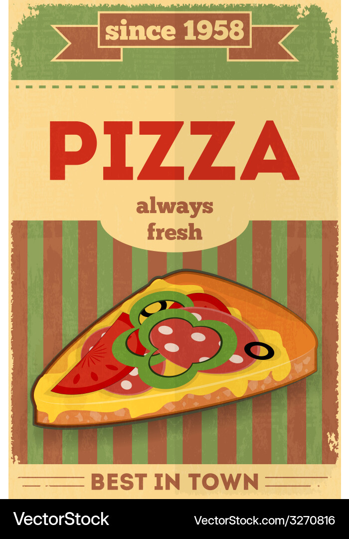 Pizza Royalty Free Vector Image - VectorStock