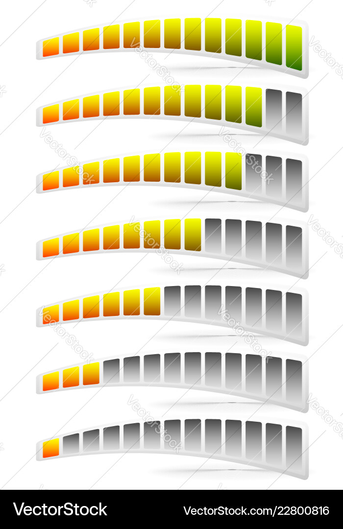Progress loading bars horizontal Progress loading bars horizontal vector image