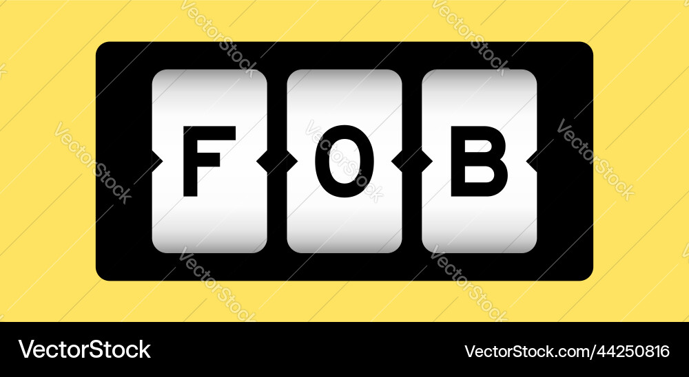 Schwarze Farbe in Wort fob Abkürzung von frei Schwarze Farbe in Wort fob Abkürzung von frei vektorbild