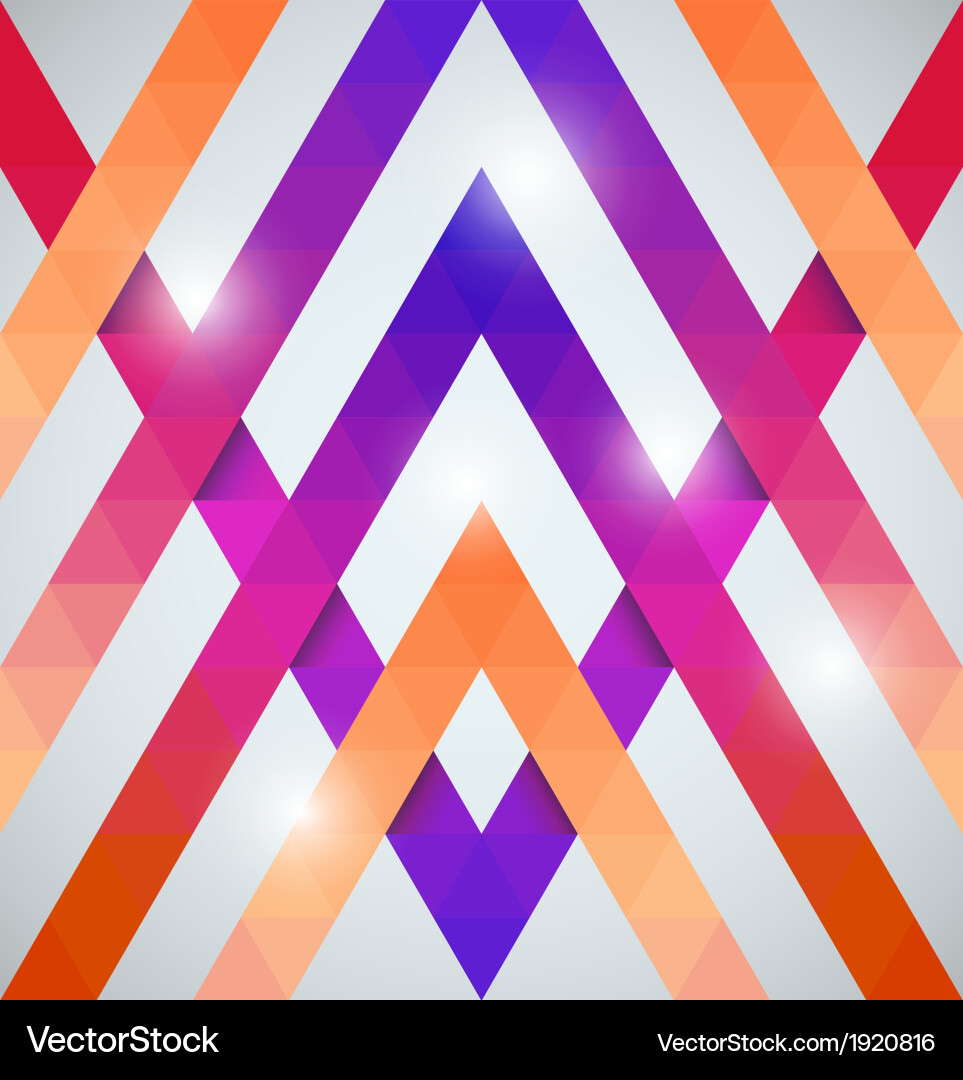 Shining Geometric Triangles Pattern vector image