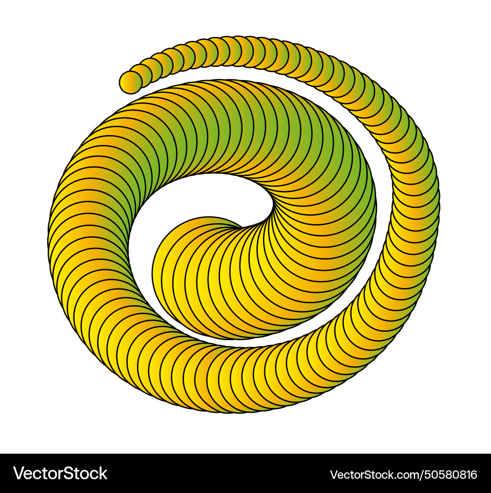 Spiral the dynamic shape of parallel lines Spiral the dynamic shape of parallel lines vector image