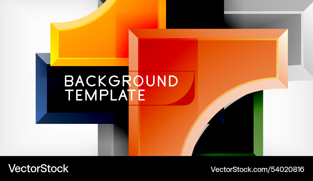 Square arrow shapes with round elements vector image