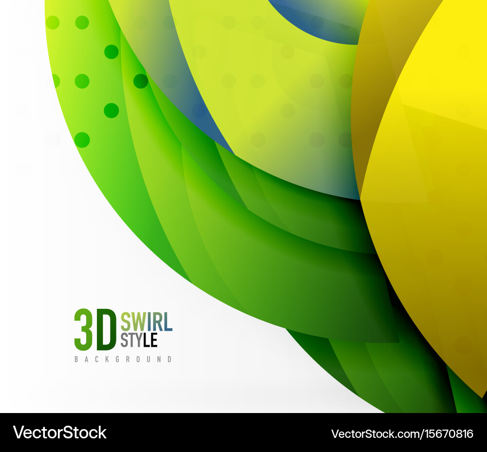 Swirl and wave 3d effect objects abstract Vector Image