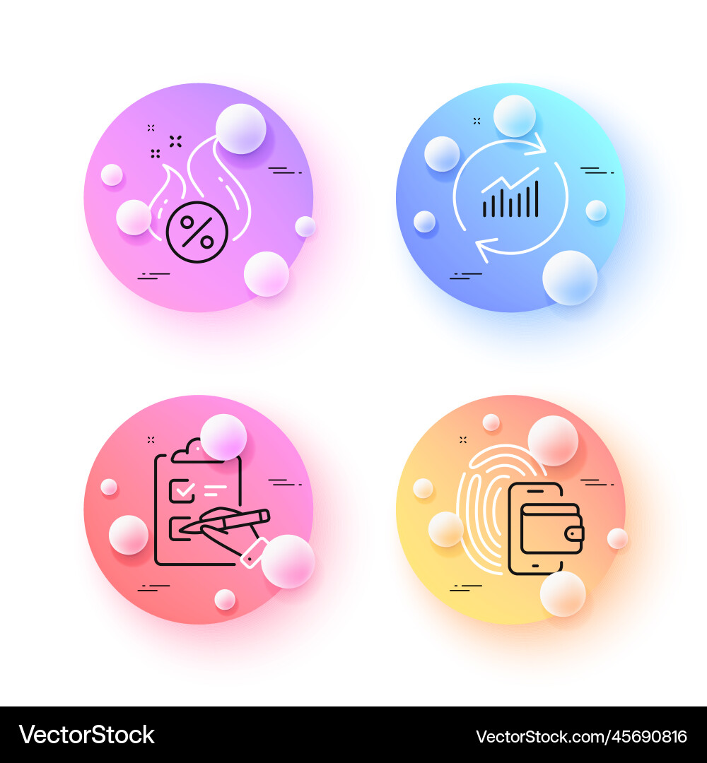 Wallet checklist and update data minimal line Wallet checklist and update data minimal line vector image