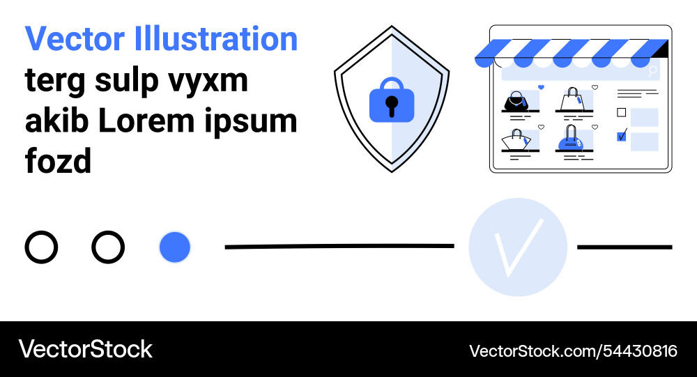 Web security and protection concept with shield Web security and protection concept with shield vector image