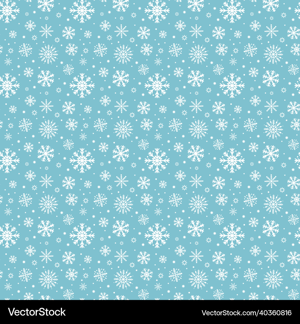 Winter snowflakes seamless pattern christmas Winter snowflakes seamless pattern christmas vector image