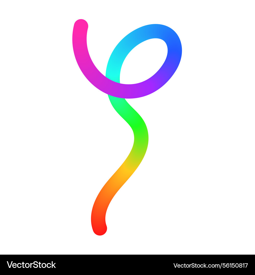 Abstract wavy lines with colorful gradient ribbon Abstract wavy lines with colorful gradient ribbon vector image