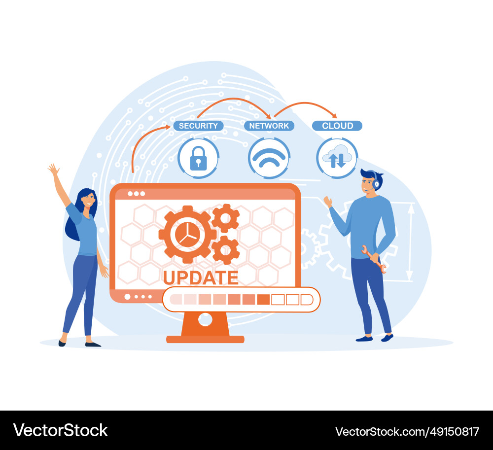 Application and web development team ensures Vector Image