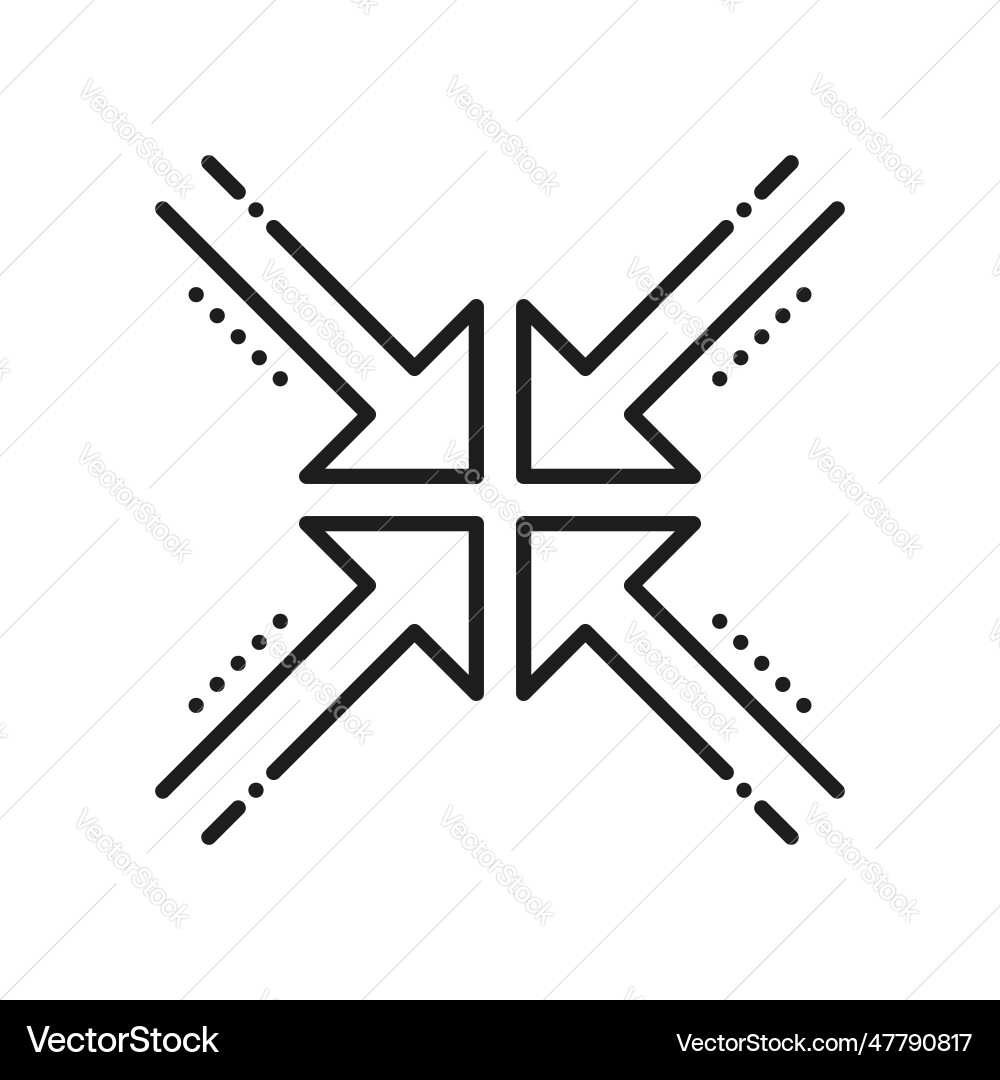 Arrows reduce expand symbol resize and scale icon vector image