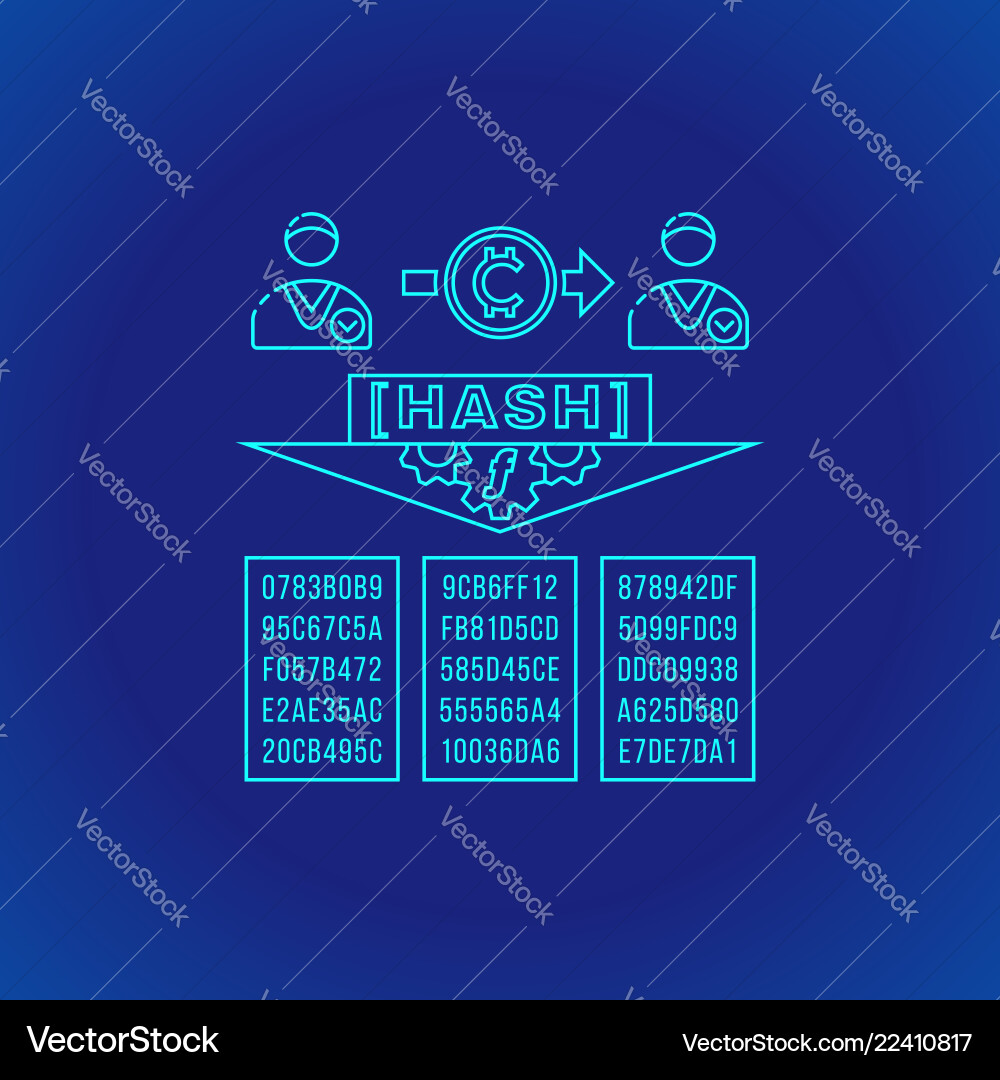 Blockchain distributed ledger technology Vector Image