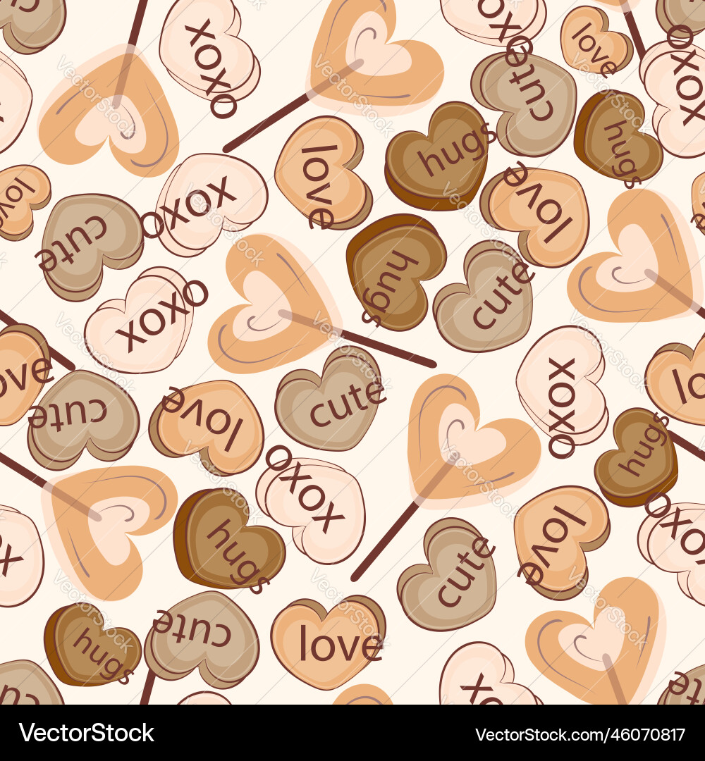 Cute heart shape seamless pattern design for print Vector Image
