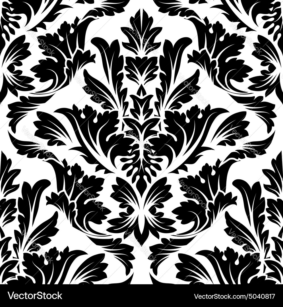 Damask seamless pattern vector image