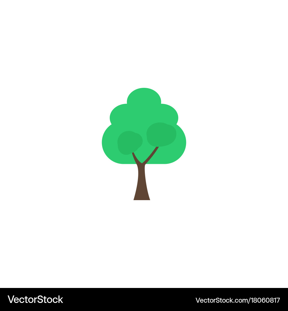 Flat icon tree element vector image