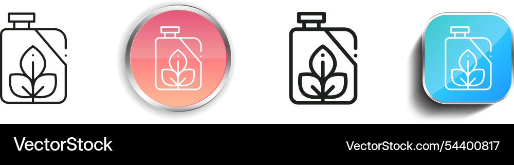 Gasoline icon thin linear regular and button vector image
