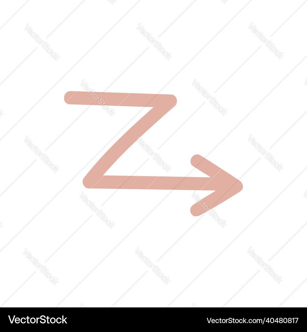 Isolated element an abstract arrow vector image