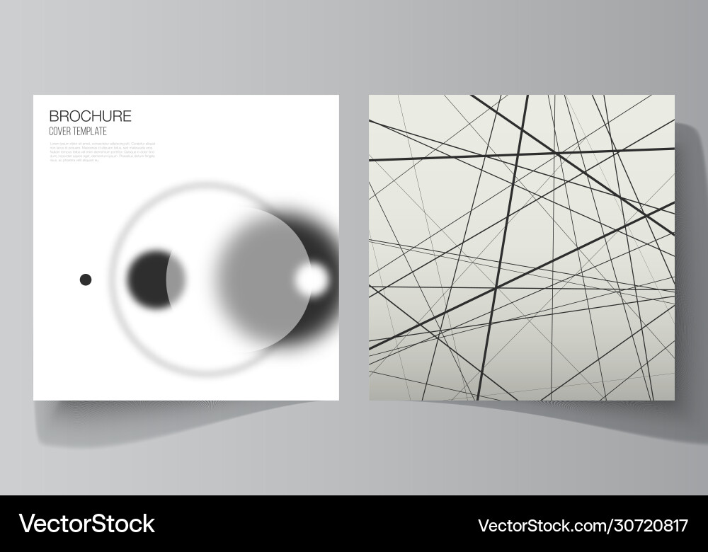 Layout two square format covers design Layout two square format covers design vector image