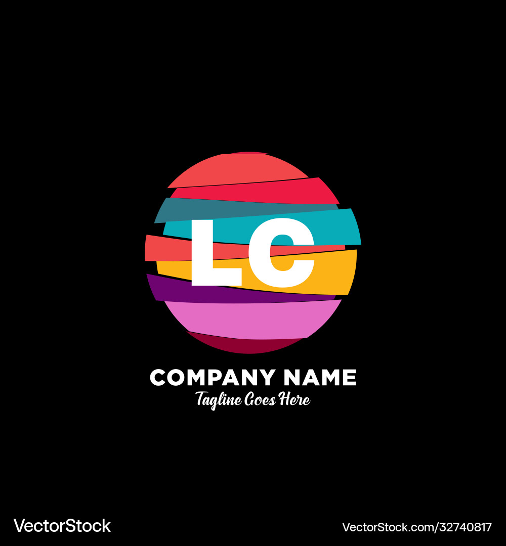 Lc initial logo with colorful template Lc initial logo with colorful template Vector Image
