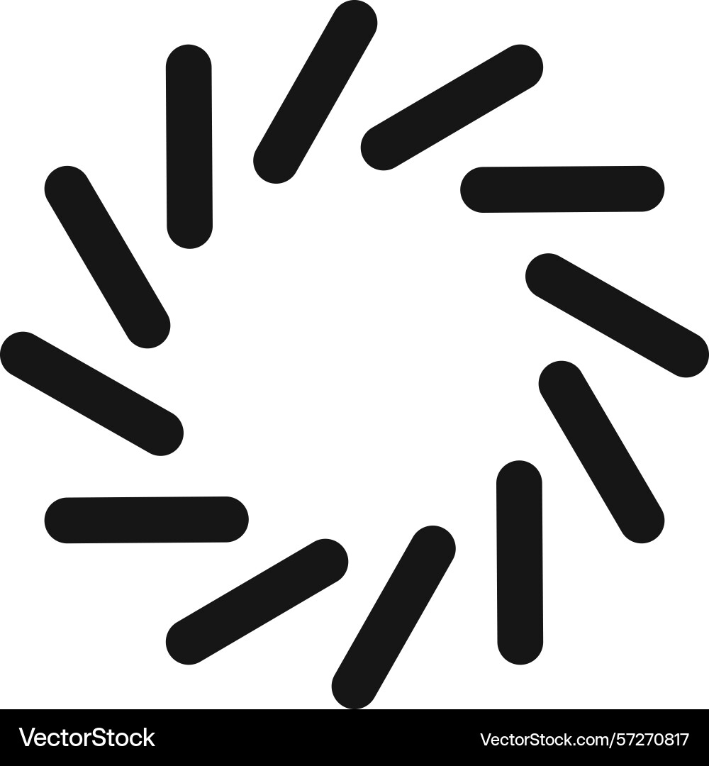 Loading icon featuring rounded lines rotating Loading icon featuring rounded lines rotating vector image