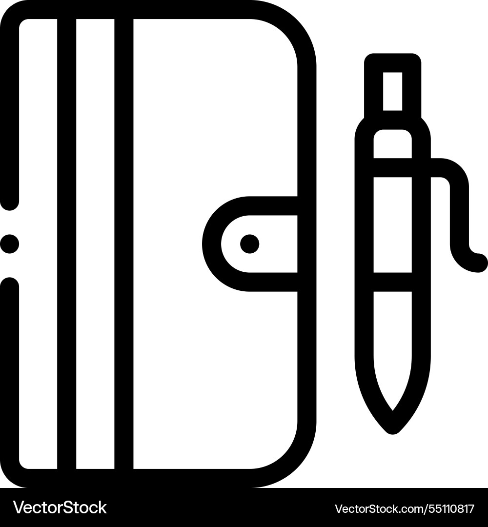 Notebook-Symbol dünne lineare Design isoliert Notebook-Symbol dünne lineare Design isoliert vektorbild