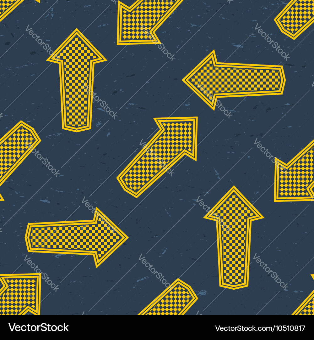 Seamless pattern with grungy arrows vector image