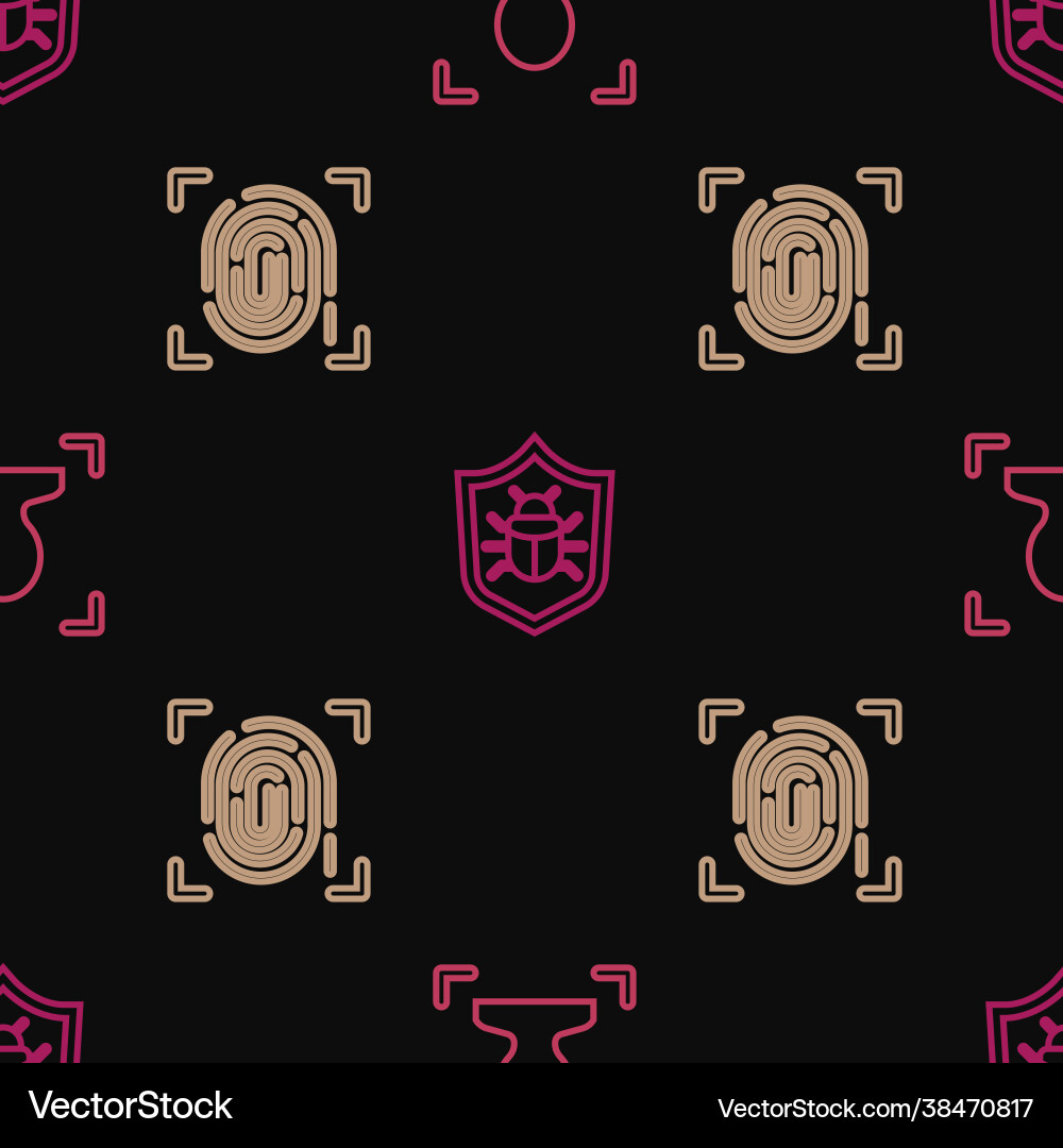 Set line face recognition fingerprint and system Set line face recognition fingerprint and system vector image