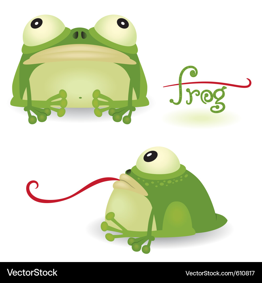 Smiling Frog Character vector image