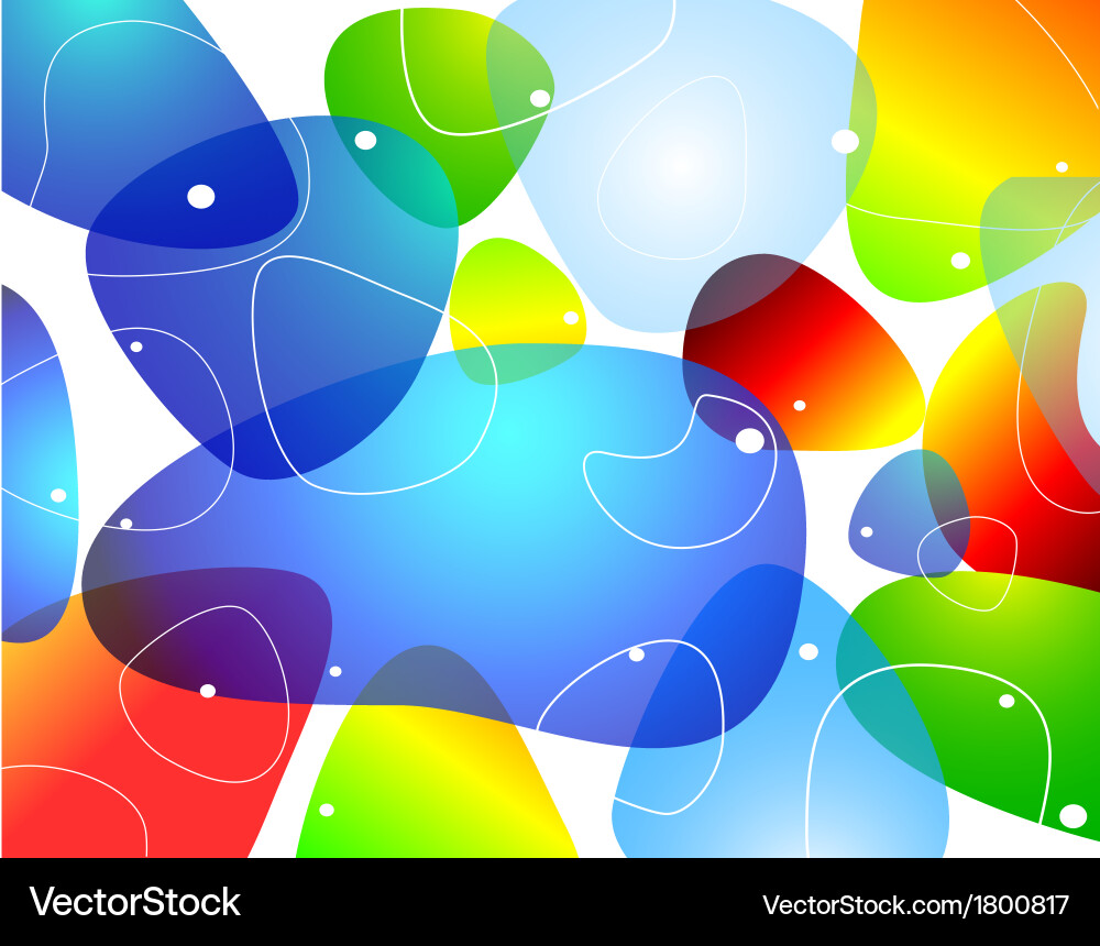 Transparent Water Blobs Background vector image