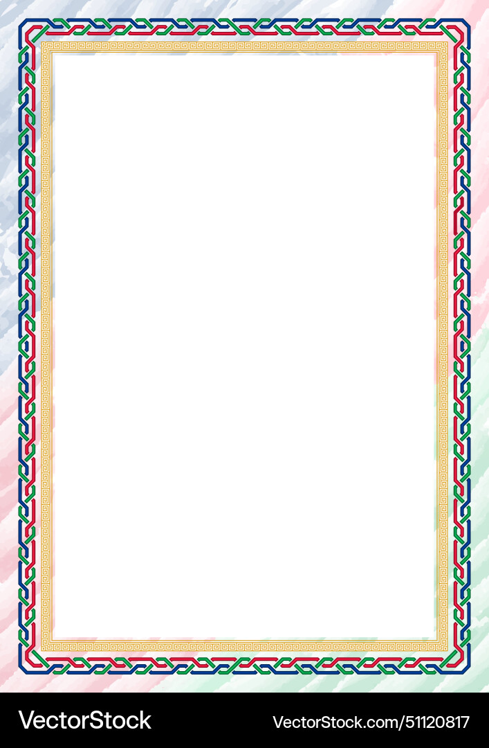 Vertical frame and border with namibia flag Vertical frame and border with namibia flag vector image