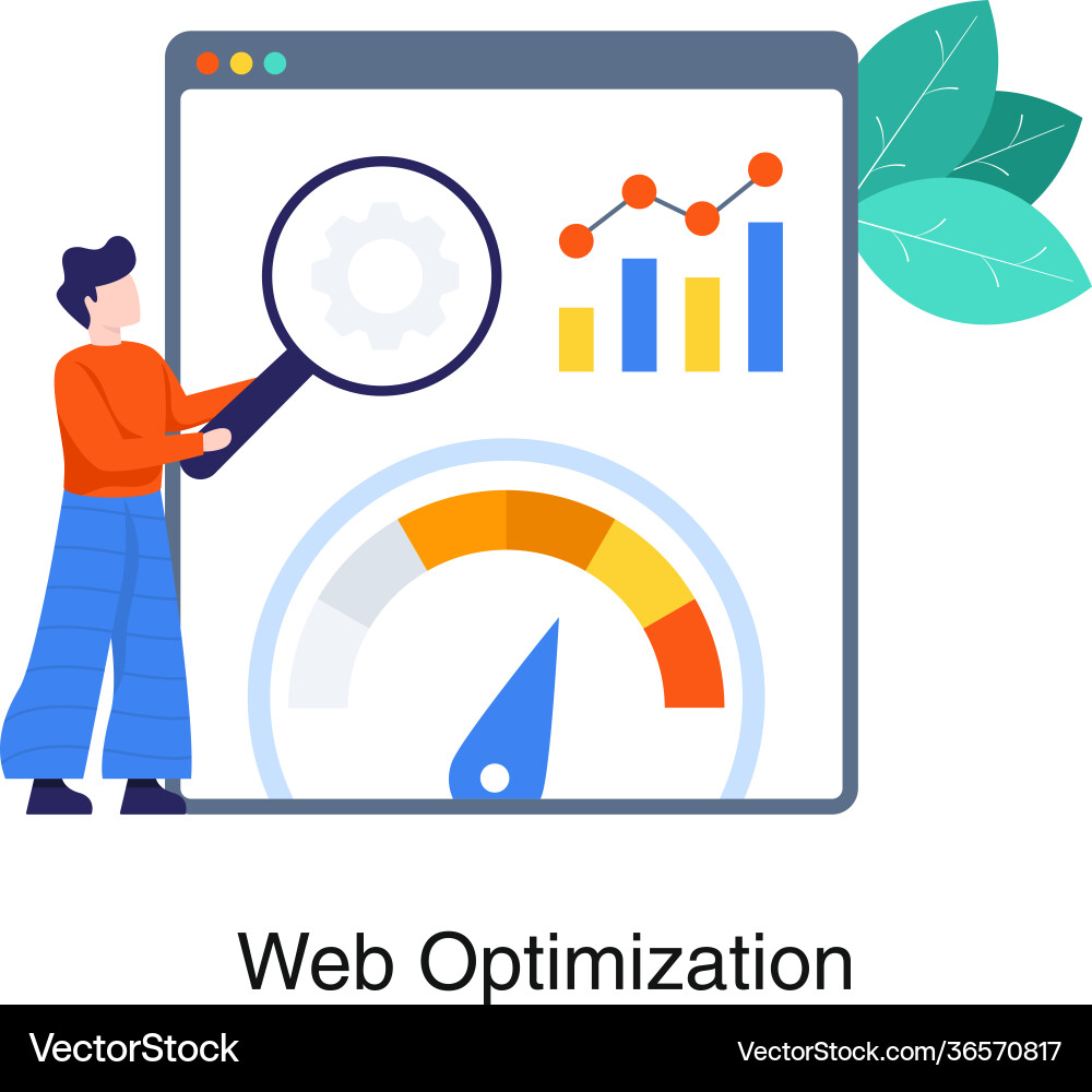 Web optimization vector image