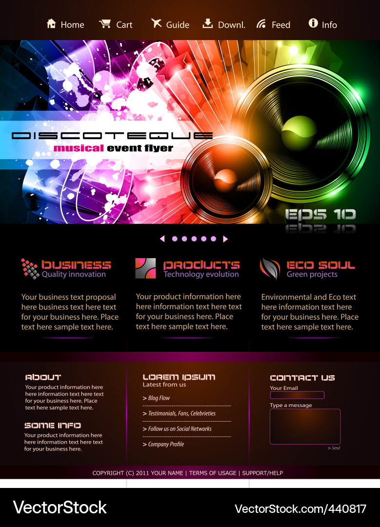 Webtemplate or blog graphics vector image