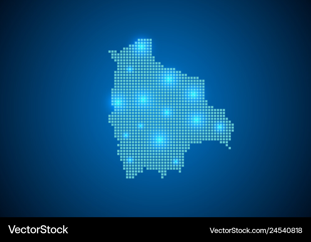 Abstract blue background with map internet line Vector Image