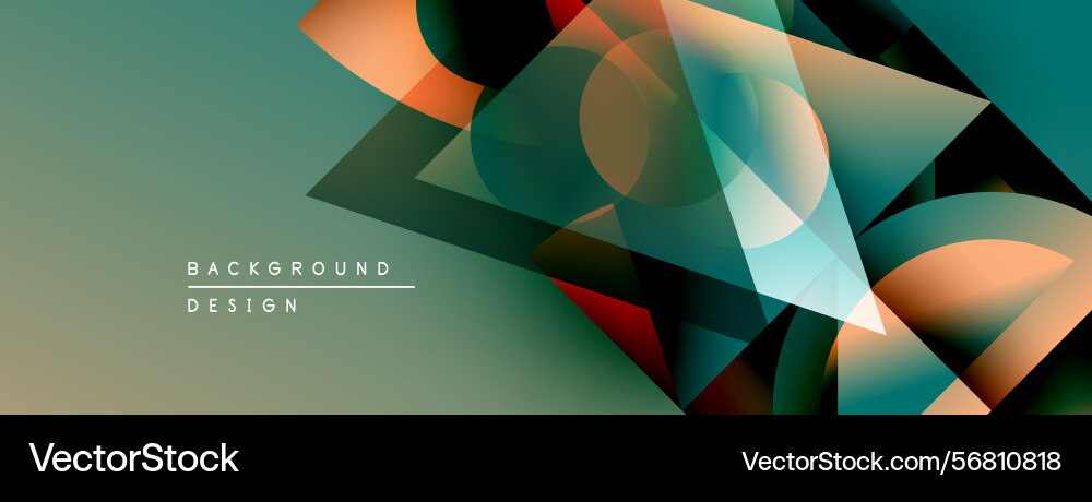 Abstract geometric shapes overlap creating vector image