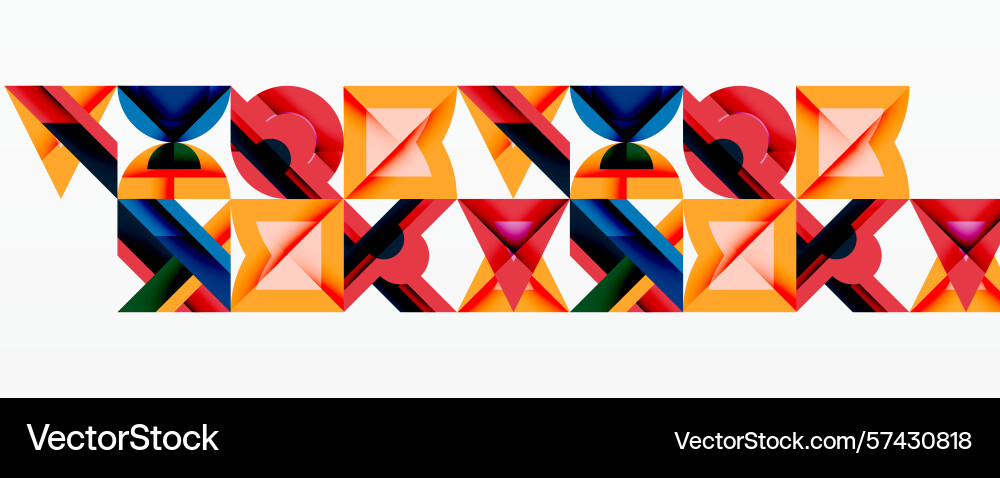 Abstract geometric shapes repeat creating Vector Image
