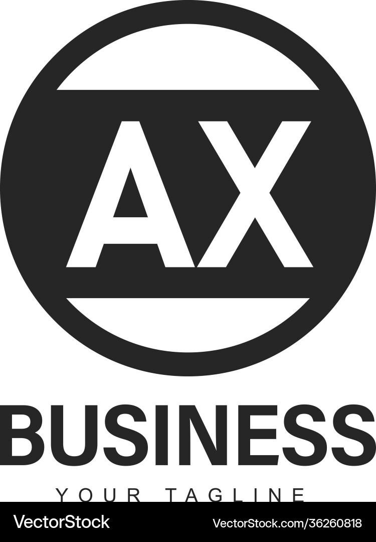 Ax initial a logo design with abstract style Ax initial a logo design with abstract style vector image