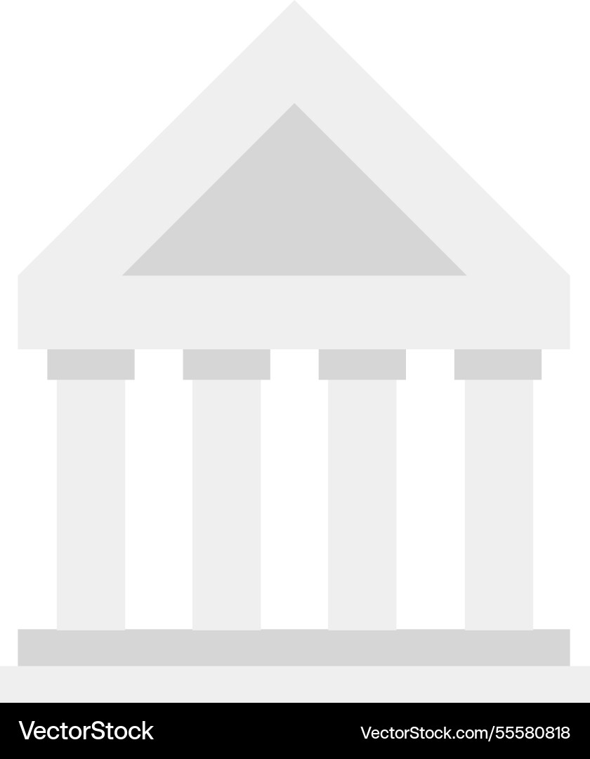 Bank flat web icon concept Royalty Free Vector Image