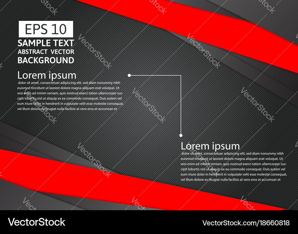 Black and red triangle is overlap modern design Vector Image