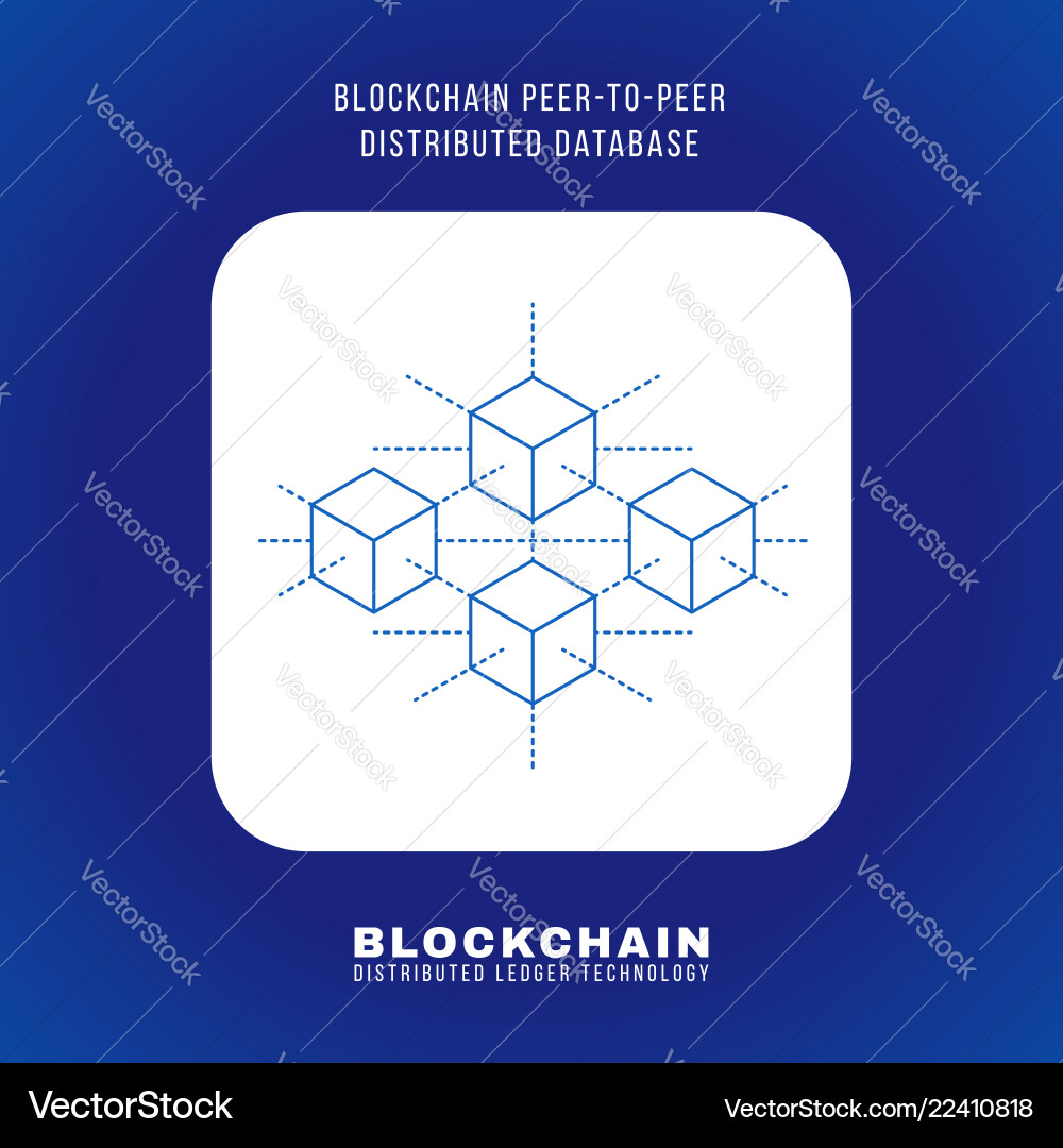 Blockchain distributed ledger technology Vector Image